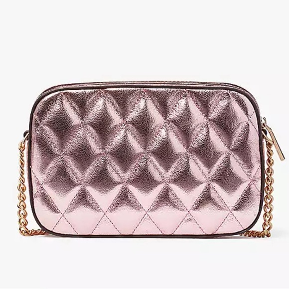 *BOGO FREE* NWT Kate Spade Glimmer Quilted Metallic Boxed Crossbody Set - Picture 4 of 7